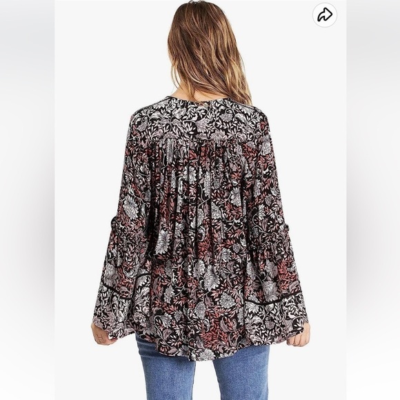 Lovestitch Floral Boho Top S - Picture 2 of 8